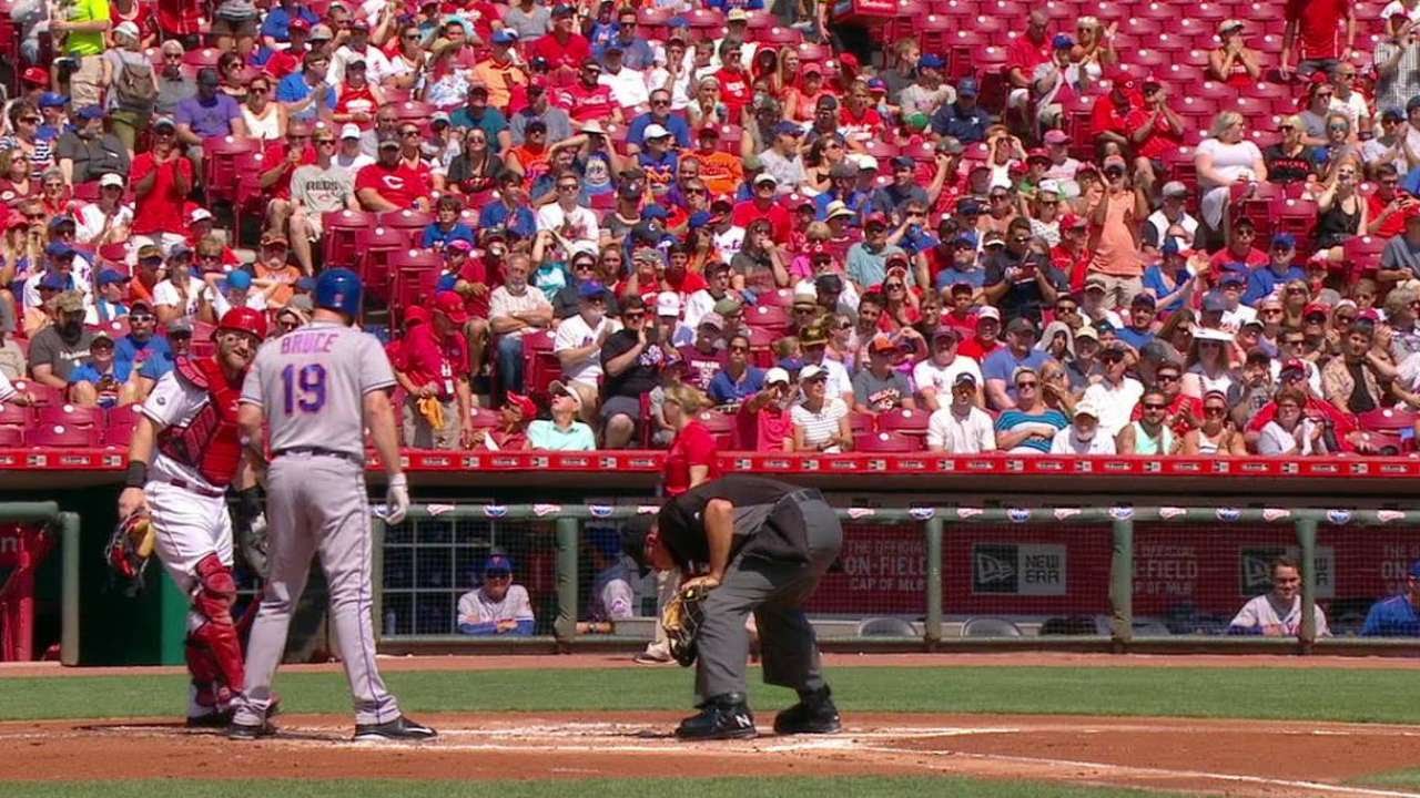 NYM@CIN: Bruce gets ovation in return to Cincinnati