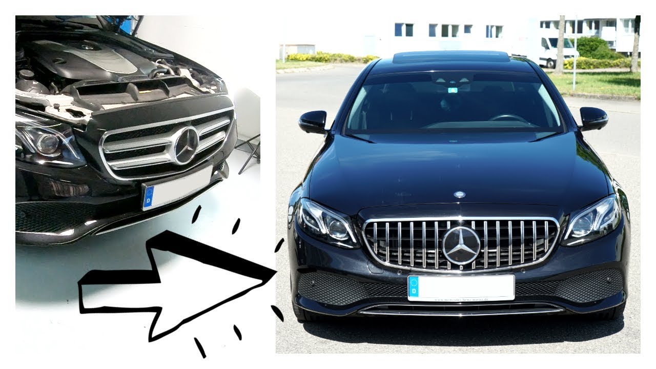 Replacing old Mercedes W213 Avangard Front grill with Panamericana GT AMG Grill
