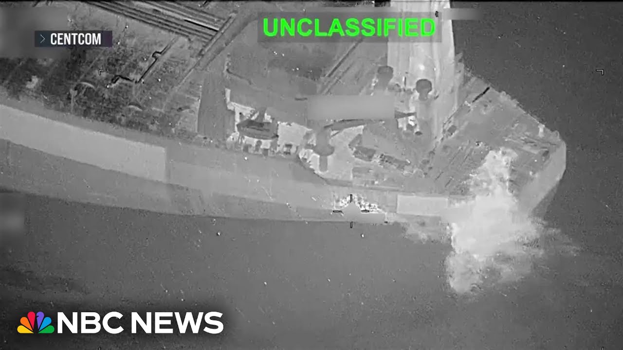 U.S. targets ship trying to break through blockade of Iran's port