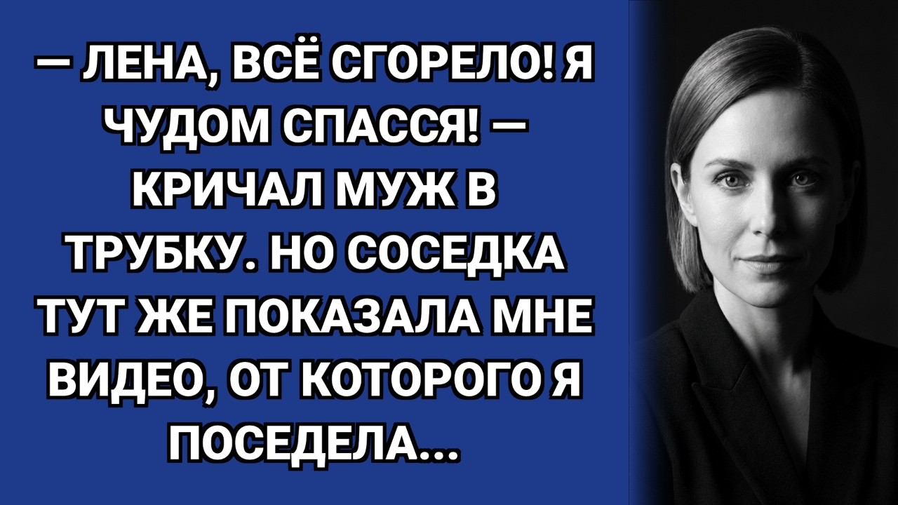 — Лена, квартира сгорела, мы нищие! — рыдал муж. Но соседка показала мне одно видео…