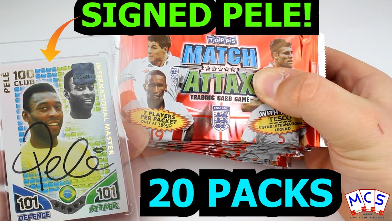 Match Attax World Cup 2010 - Opening 20 packs - SIGNED PELE - Mikes Cards and Stickers # 23