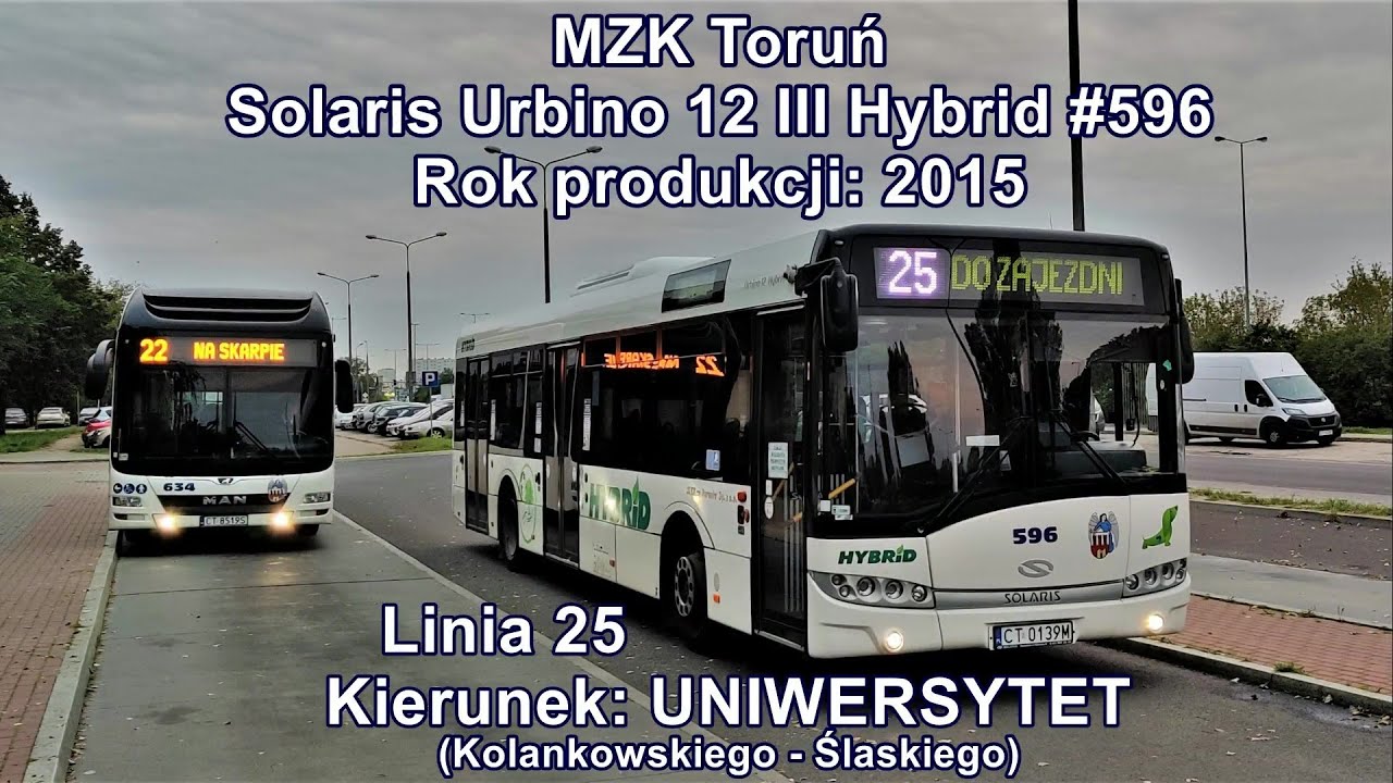 MZK Toruń - Solaris Urbino 12 III Hybrid #596, Linia 25