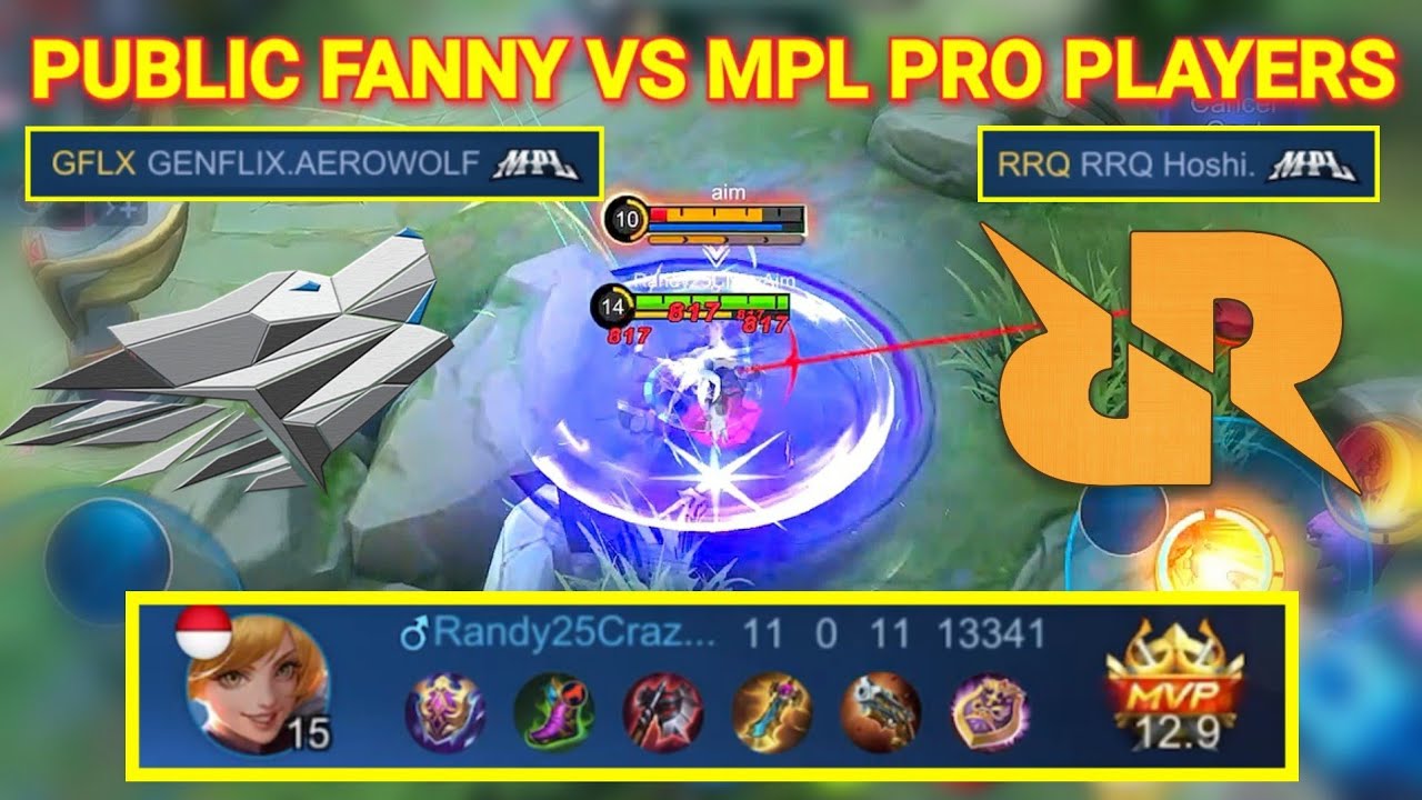 RANDY25 FANNY VS RRQ HOSHI + GFLX AEROWOLF PRO PLAYER!! SERIOUS MODE ON | Mobile Legends