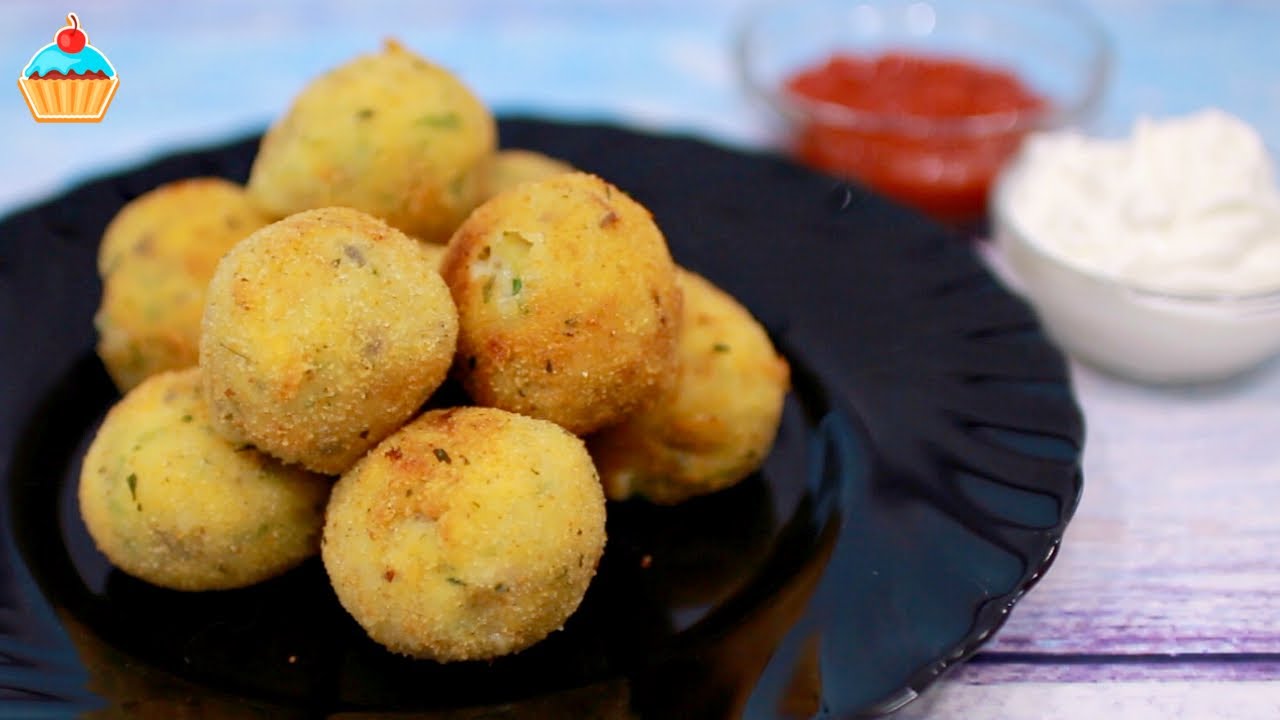 Вкусная ЗАКУСКА под фильм) Картофельные шарики или бомбочки с грибами.