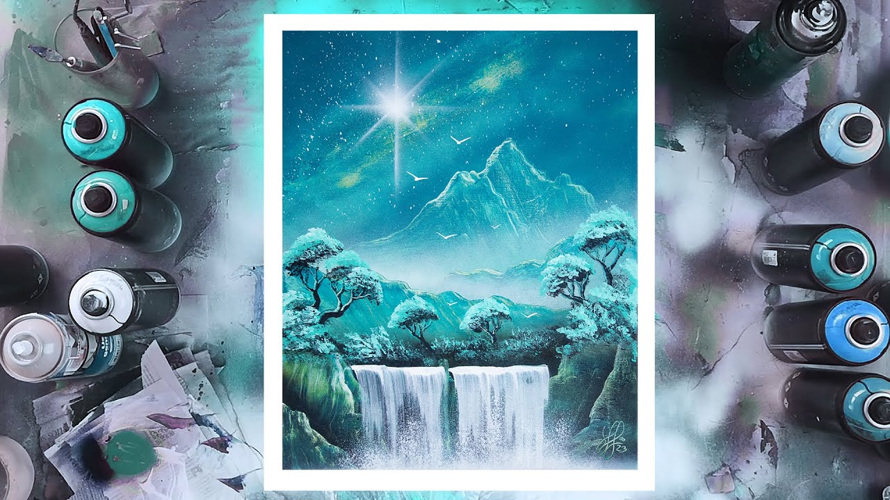 Turquoise. SPRAY PAINT ART by I Spray.