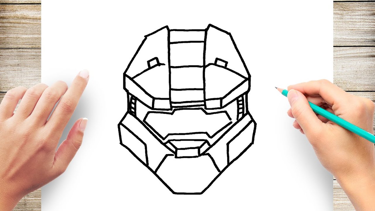 How to Draw Master Chief step by step