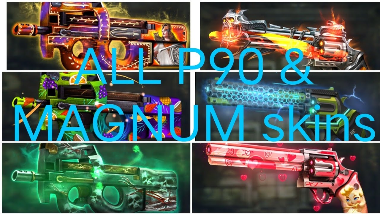 dead target : zombie  All P90 skins Gameplay|&All MAGNUM new skins#AllP90skin