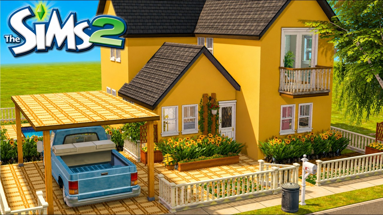 yellow brick home 🌻🌞 Sims 2 speed build (no commentary)