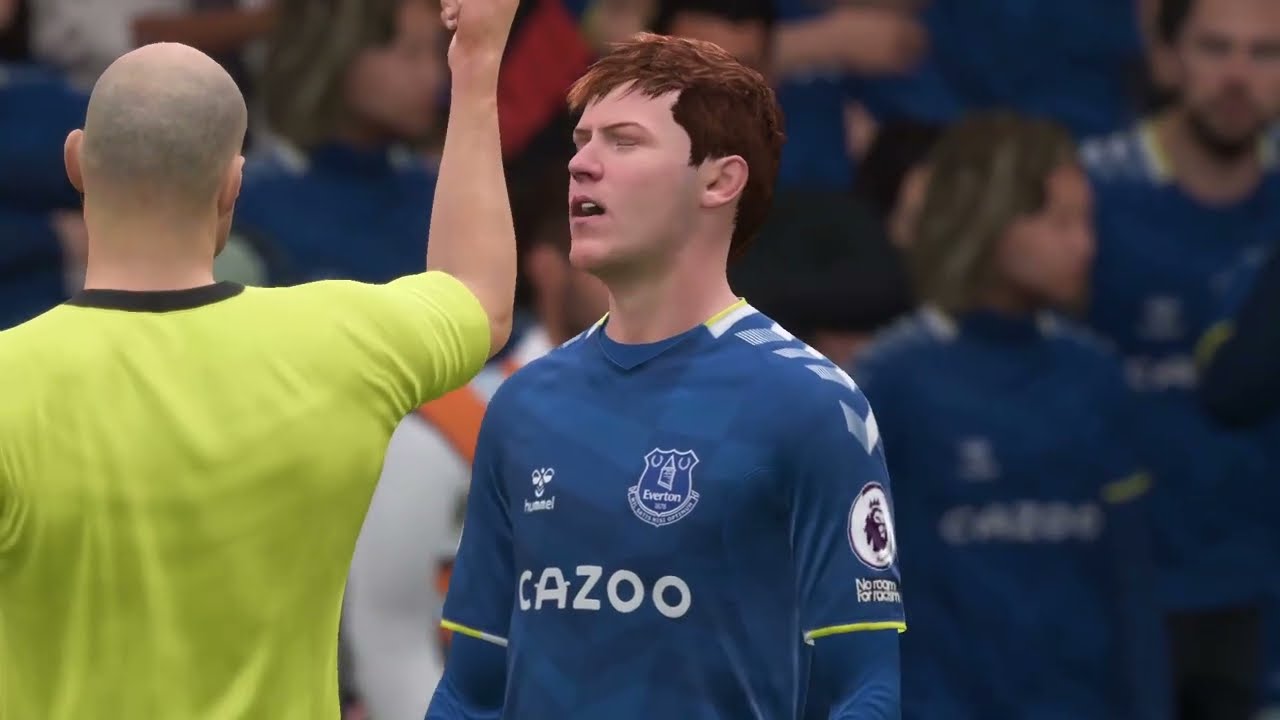 Anthony Gordon yellow card against Notthingham Forest