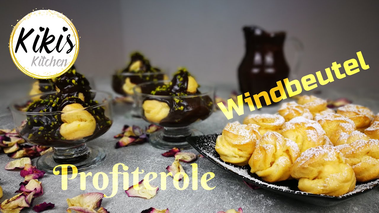 Gefüllte Windbeutel | Profiteroles | Brandteig einfach selber machen | Rezept | Kikis Kitchen