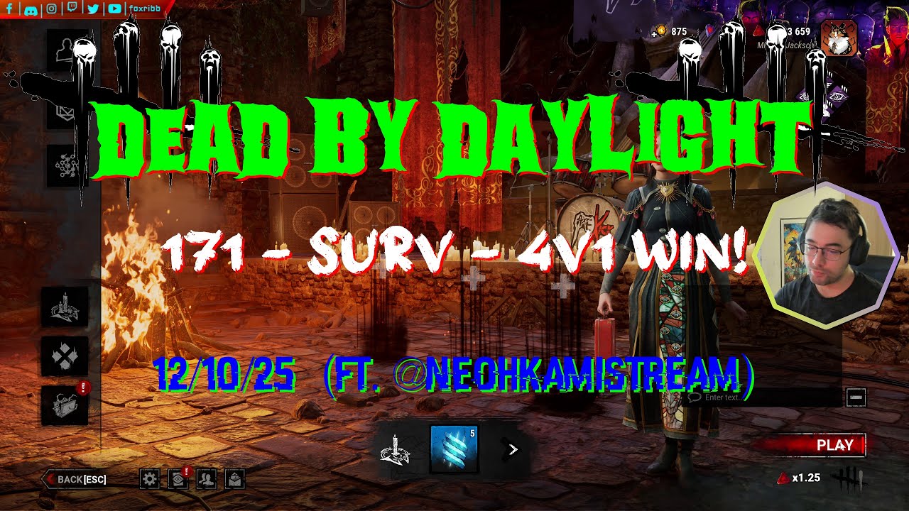 Dead By Daylight - 171 [4K] - Surv - 4V1 Win! - 12/10/25 (ft. @NeohkamiSTREAM)