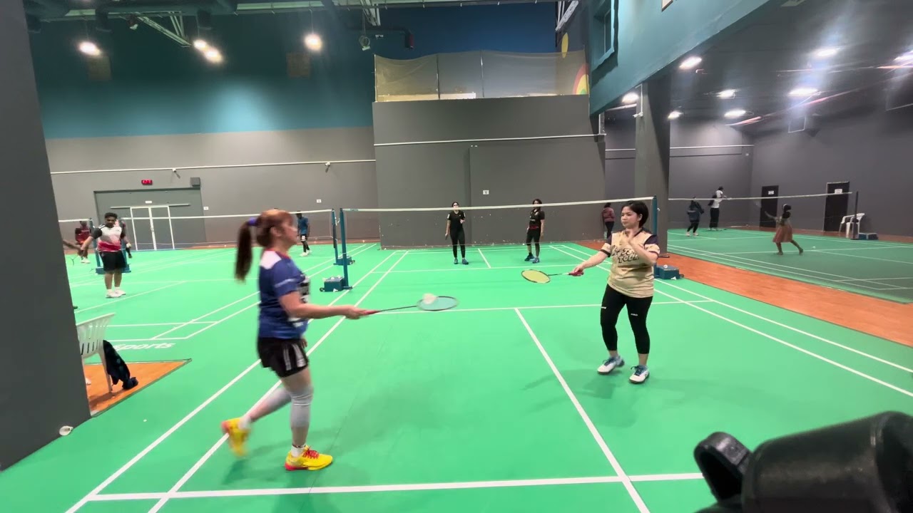 Mixed women doubles with long rallies and amazing game 