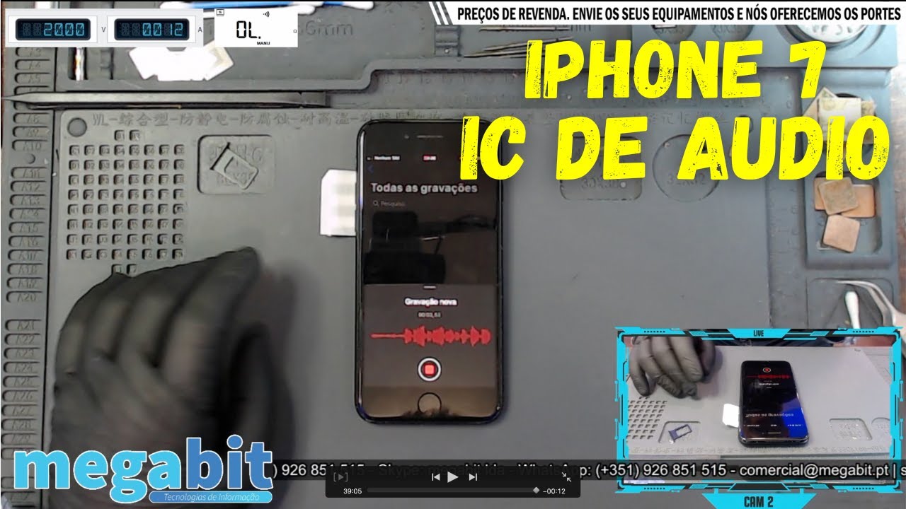IPHONE 7 SEM MICROFONE (IC DE AUDIO)