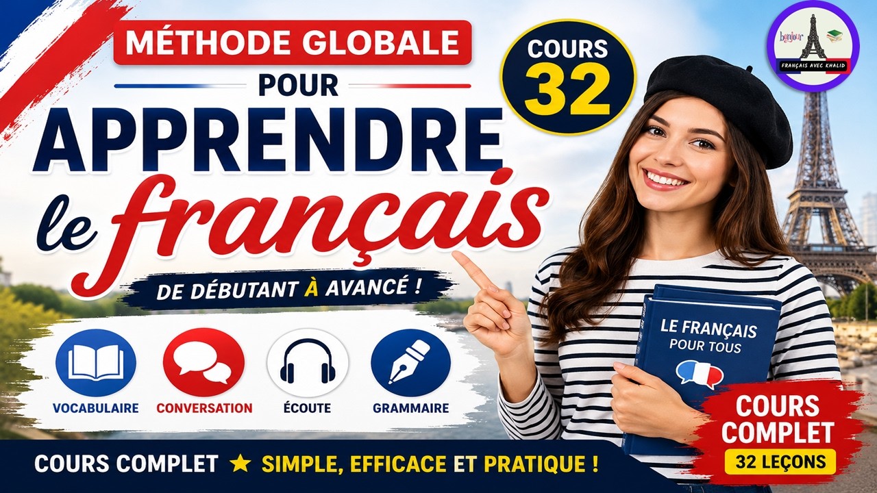 Methode globale pour apprendre le français كورس32  شامل لنعلم الفرنسية