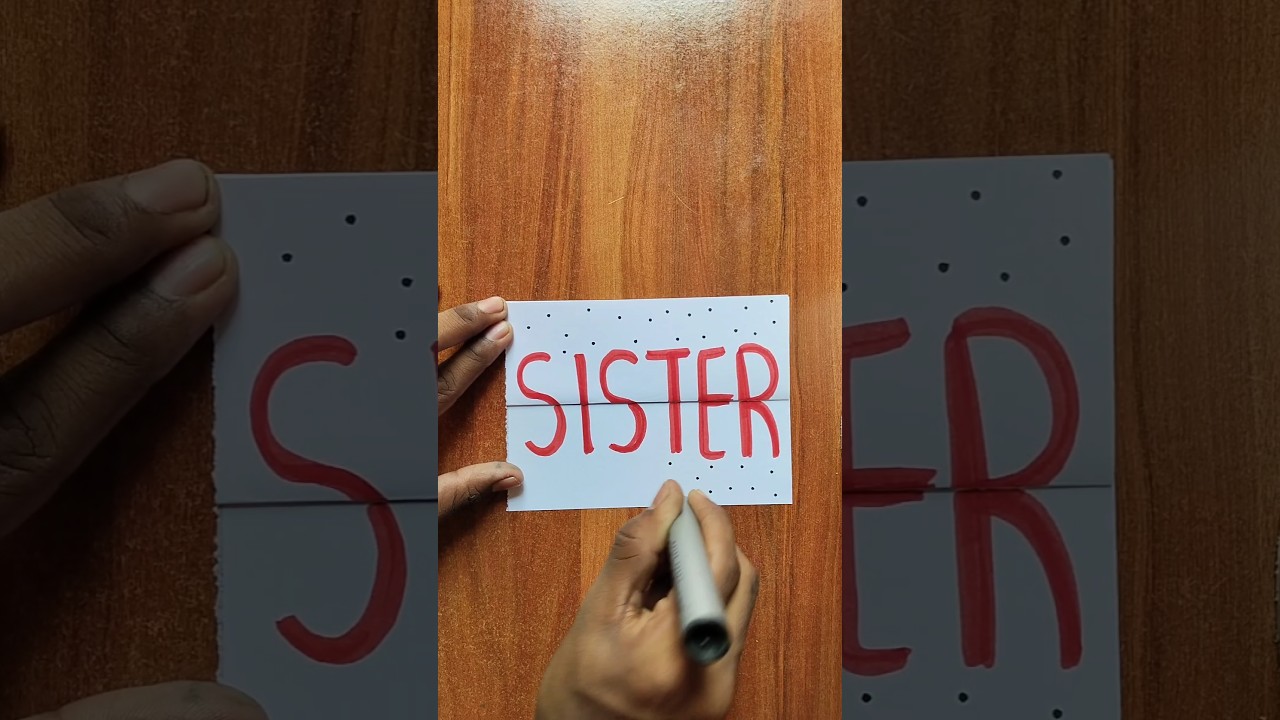 Happy Sister's Day Greeting Card Making / Sister's Day #shorts #sistersday