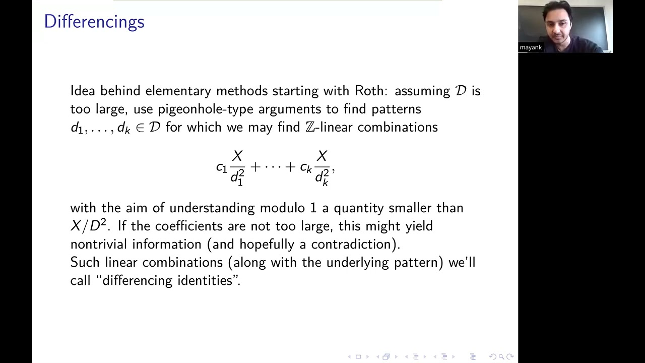 Mayank Pandey: Squarefree numbers in short intervals and related results (NTWS 246)