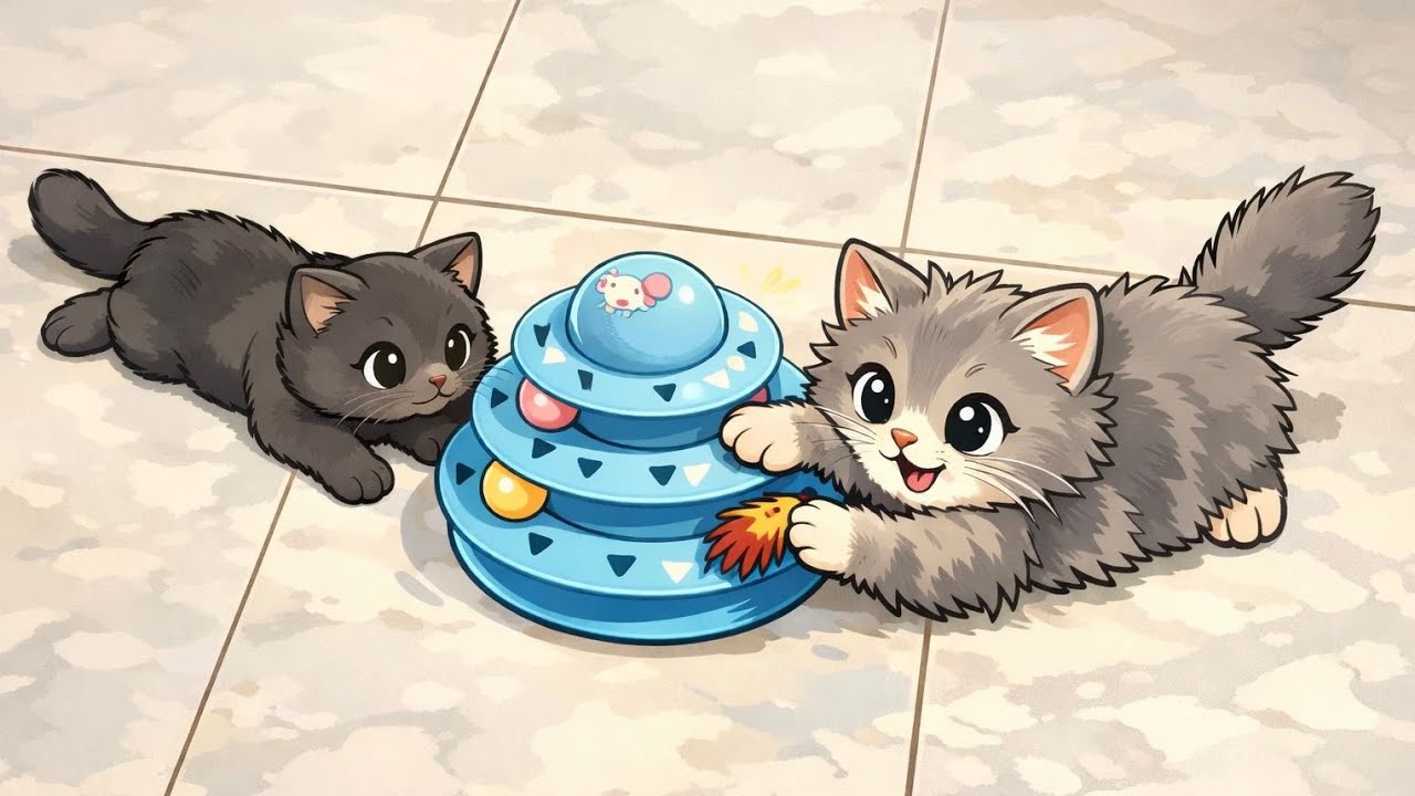Cats Playing with Their Toys ❤️
