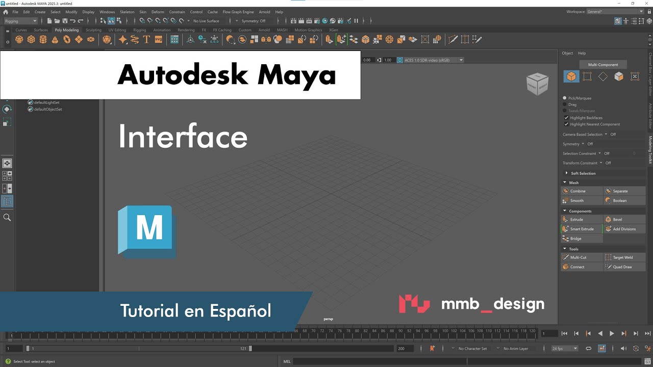Comenzando con Autodesk Maya en 2025 - Interface