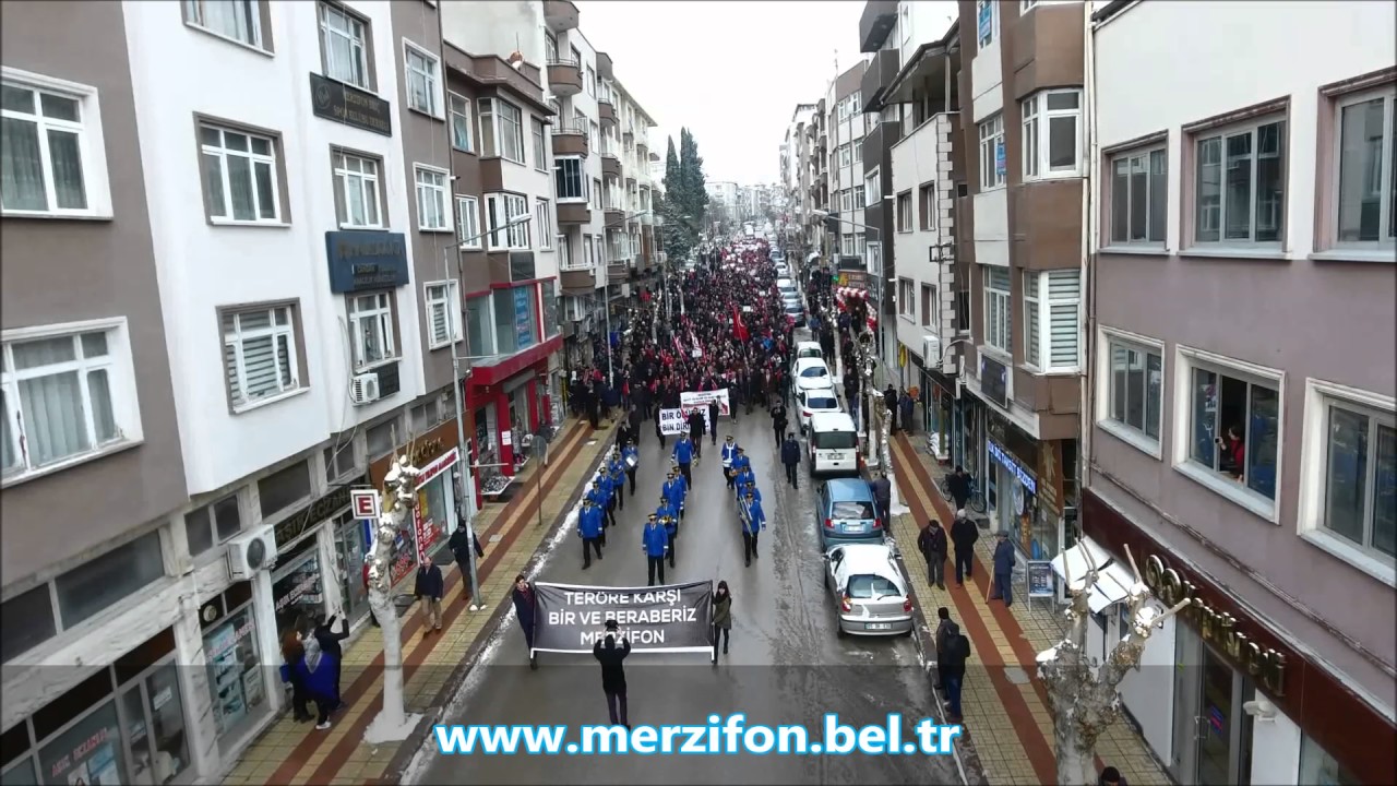 Merzifon'da Teröre Karşı Birlik ve Beraberlik Mitingi