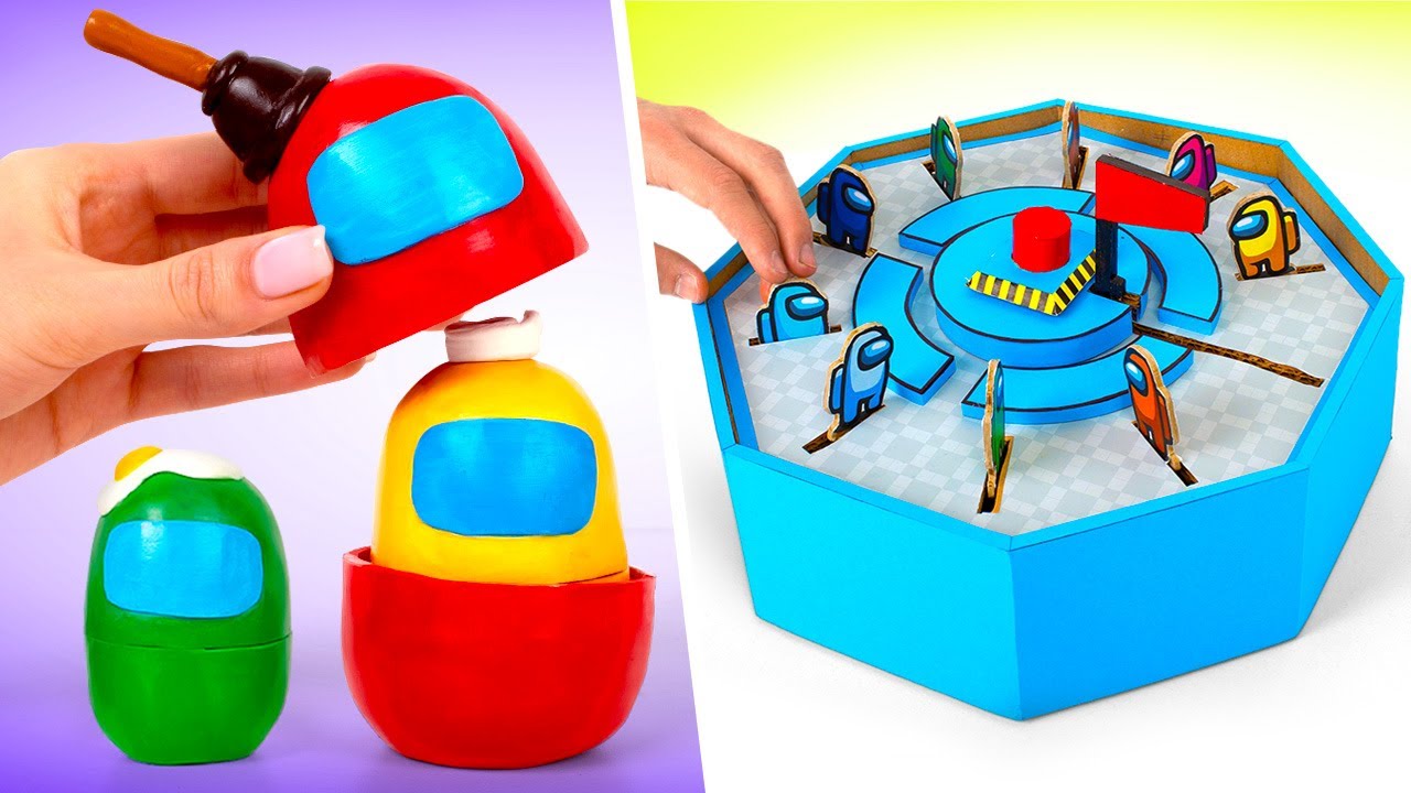 Manualidades de "Among Us" para verdaderos fanáticos || Juego de cartón y muñecas "matrioska"