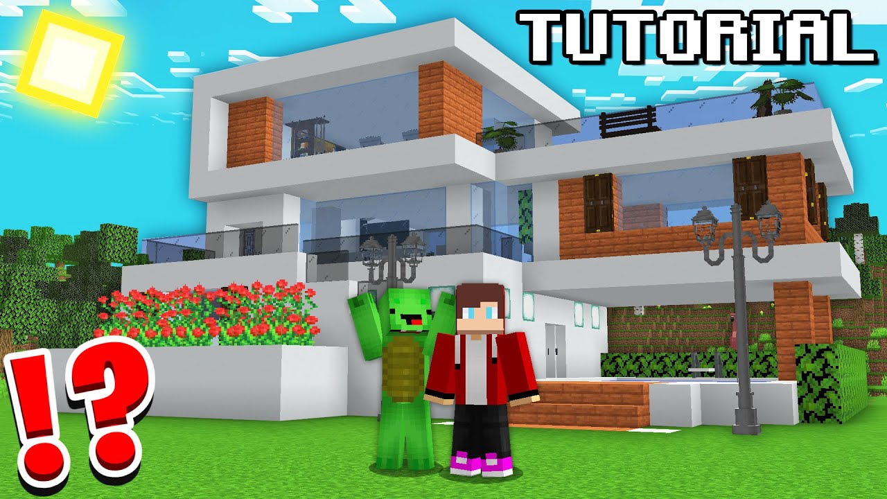 Учебное пособие по современному особняку в Minecraft - Maizen Mizen Mazien Parody - NOOB VS PRO