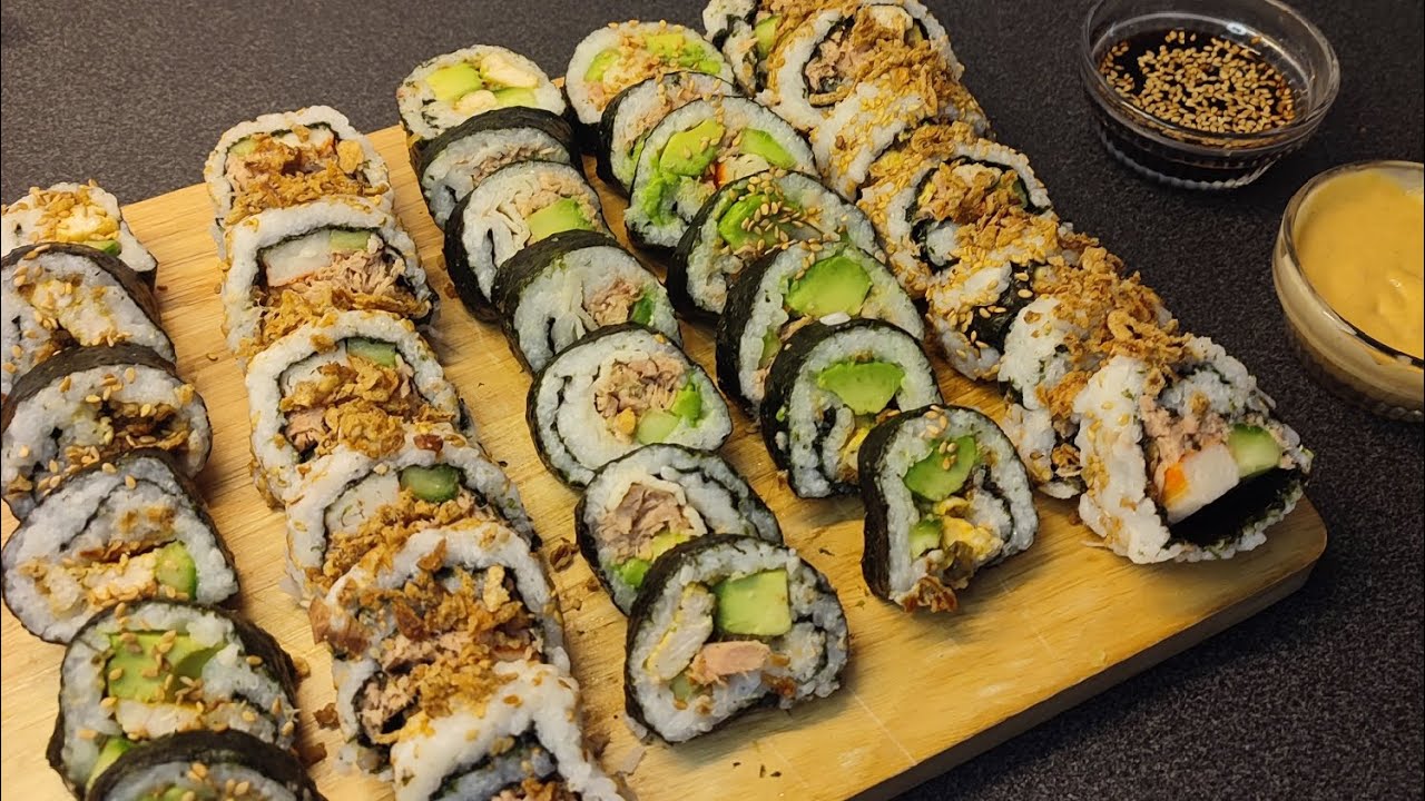 SUSHI || Zo maak ik het en ik vind het heerlijk!! De vulling kan je zelf kiezen !! ||