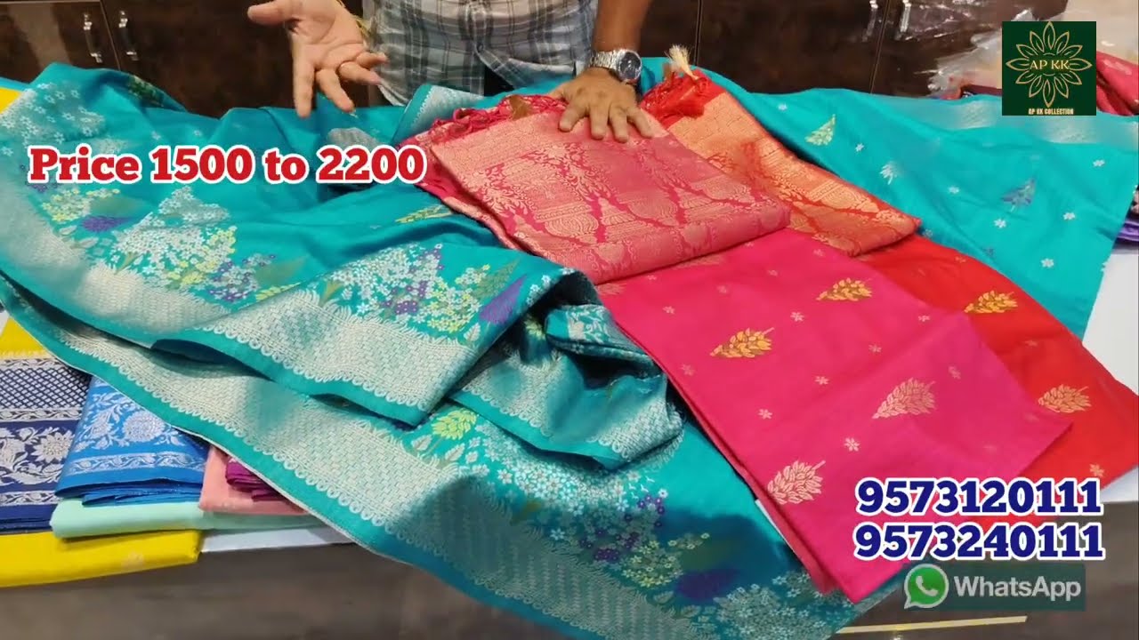 మంగళగిరి పట్టు చీరలు రీజనబుల్ రేట్లకే మన సత్యభామ లోపెళ్లికూతురికి కావలసిన ప్యూర్ పట్టు చీరలు 👍👌