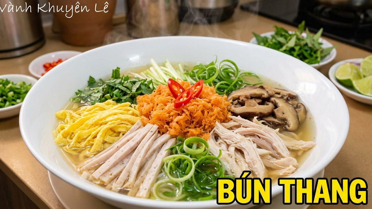 BÚN THANG - Cách nấu món Bún Thang thơm ngon đúng Hương vị Xa xứ - Món ăn sau Tết by Vanh Khuyen