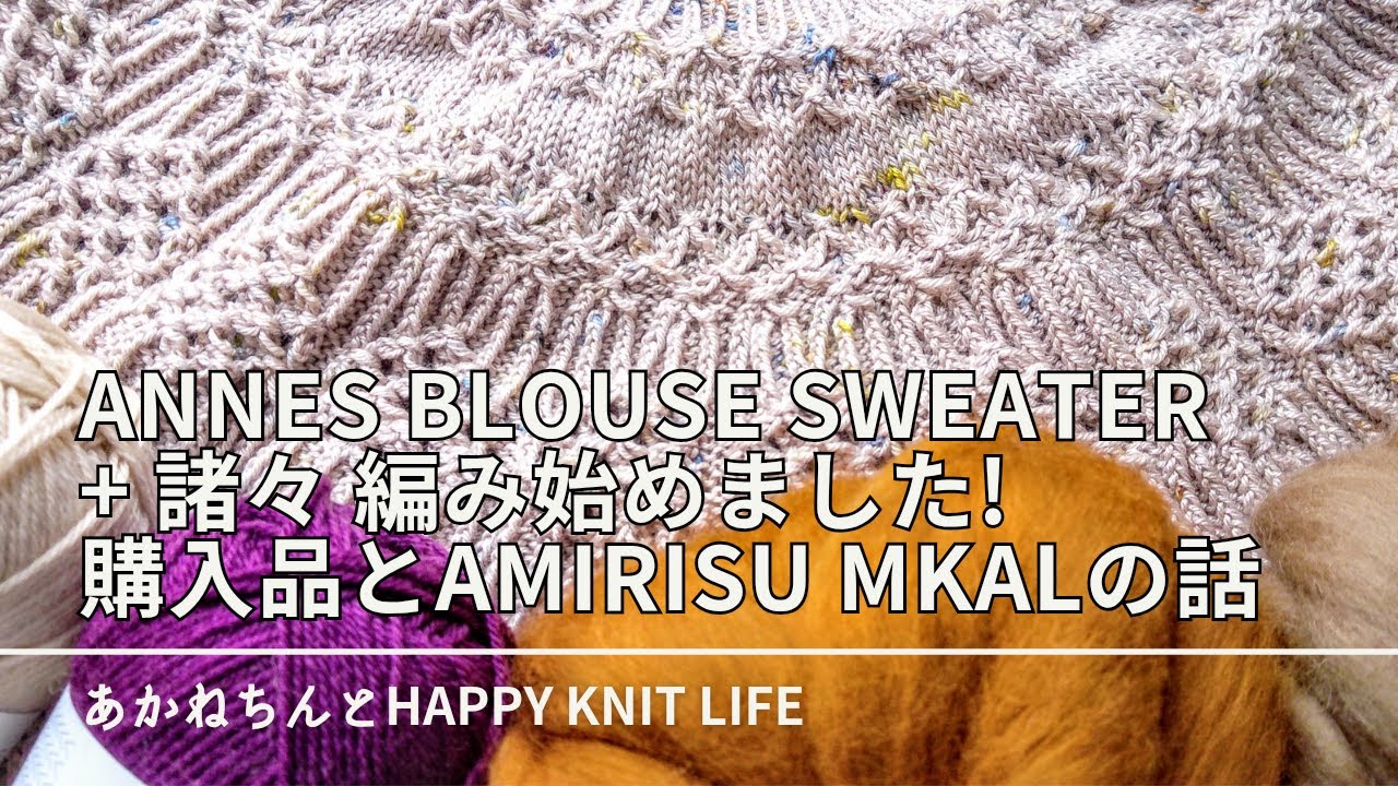 annes blouse sweater編み始めました | モチーフジャケットやオリジナルベストも編み始めました | 購入品紹介 | amirisu MKAL clue2【HKL🧶ep.78】