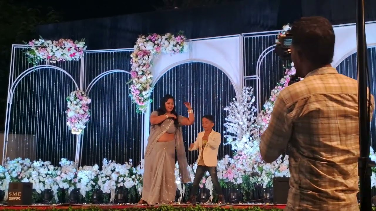 Mother and son Dance performance in a marriage kids mom dance