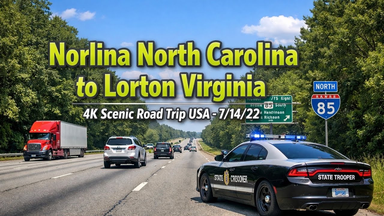 🛣️ Norlina North Carolina to Lorton Virginia | 4K Scenic Road Trip USA - 7/14/22