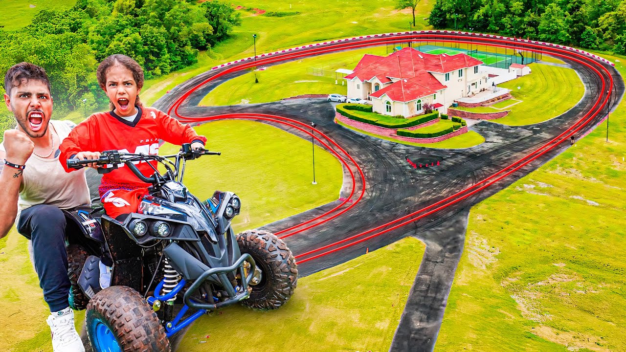 FIZ UMA PISTA DE QUADRICICLO PRA PÉROLA NO QUINTAL DE CASA !