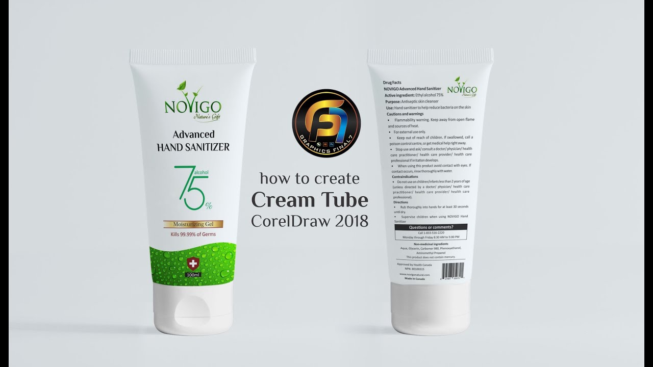 Cream Tube Design in coreldraw 2018 | Packaging design | Cosmetics Design coreldraw tutorial