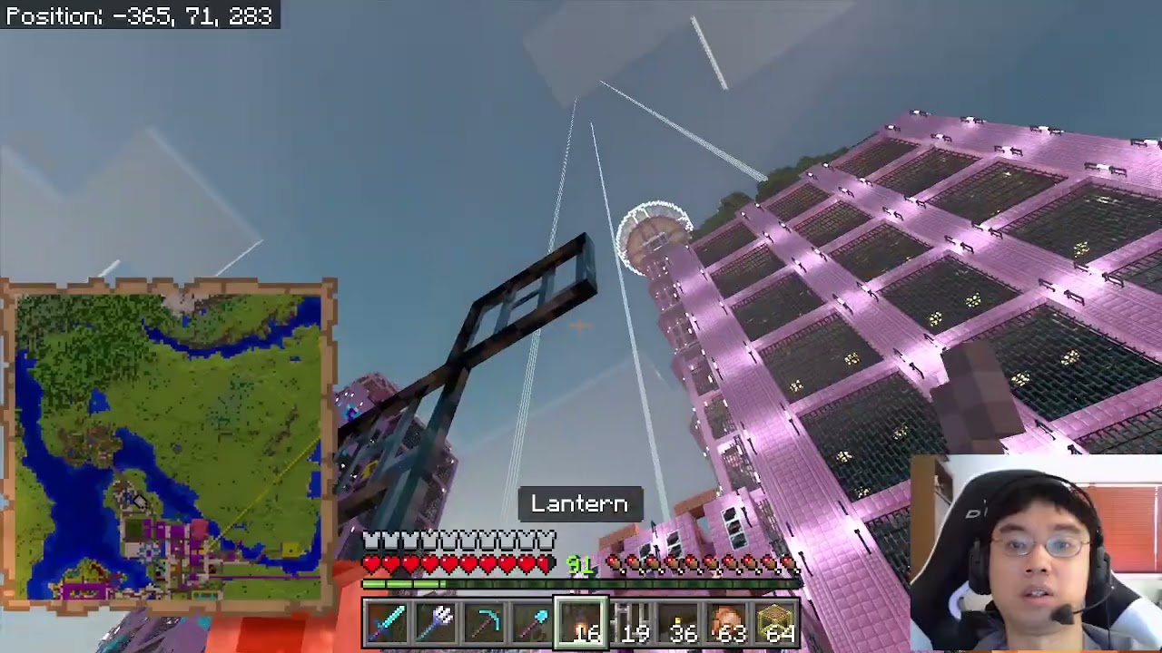 Minecraft RTX survival #1542: Streetlights Around the Tholos