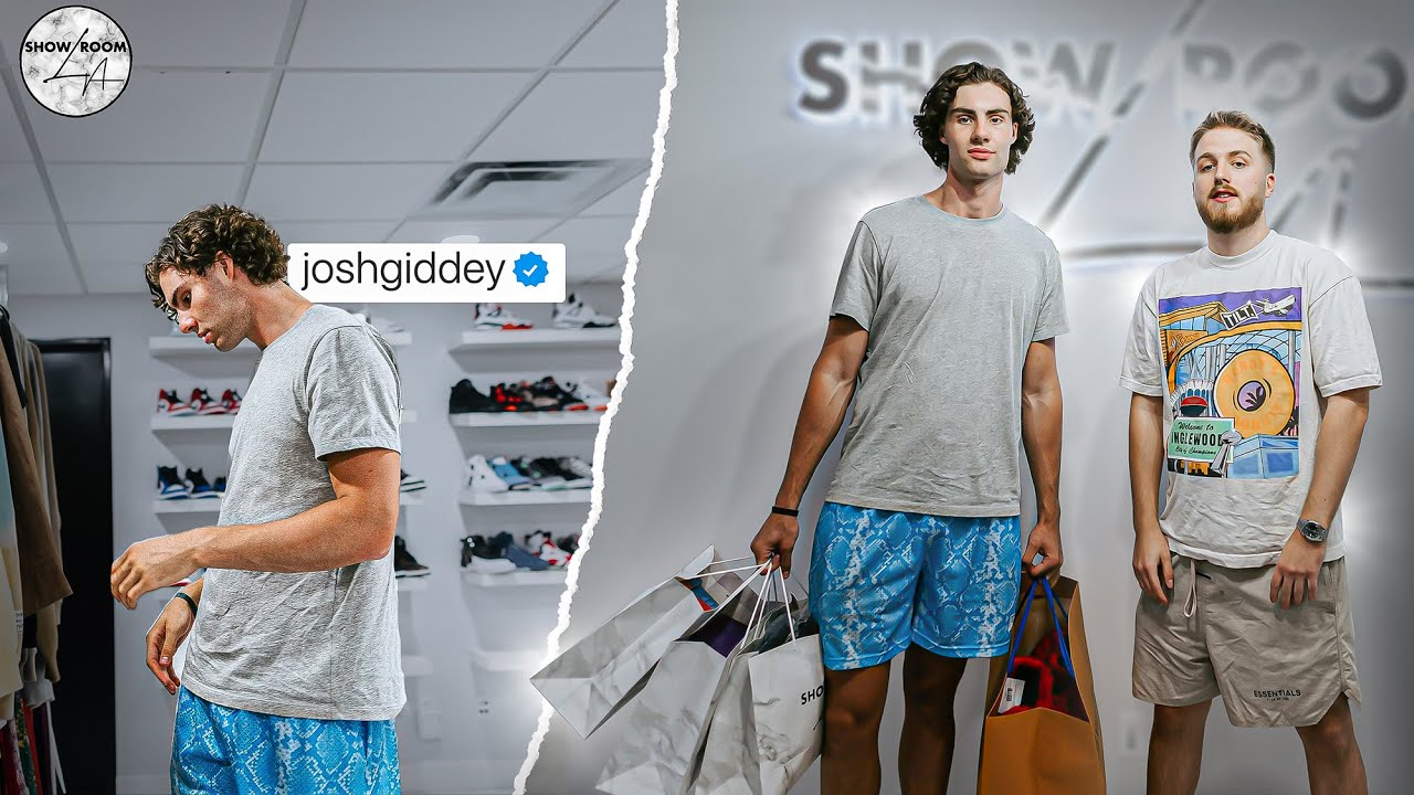 Josh Giddey Shopping for Sneakers at Showroom LA
