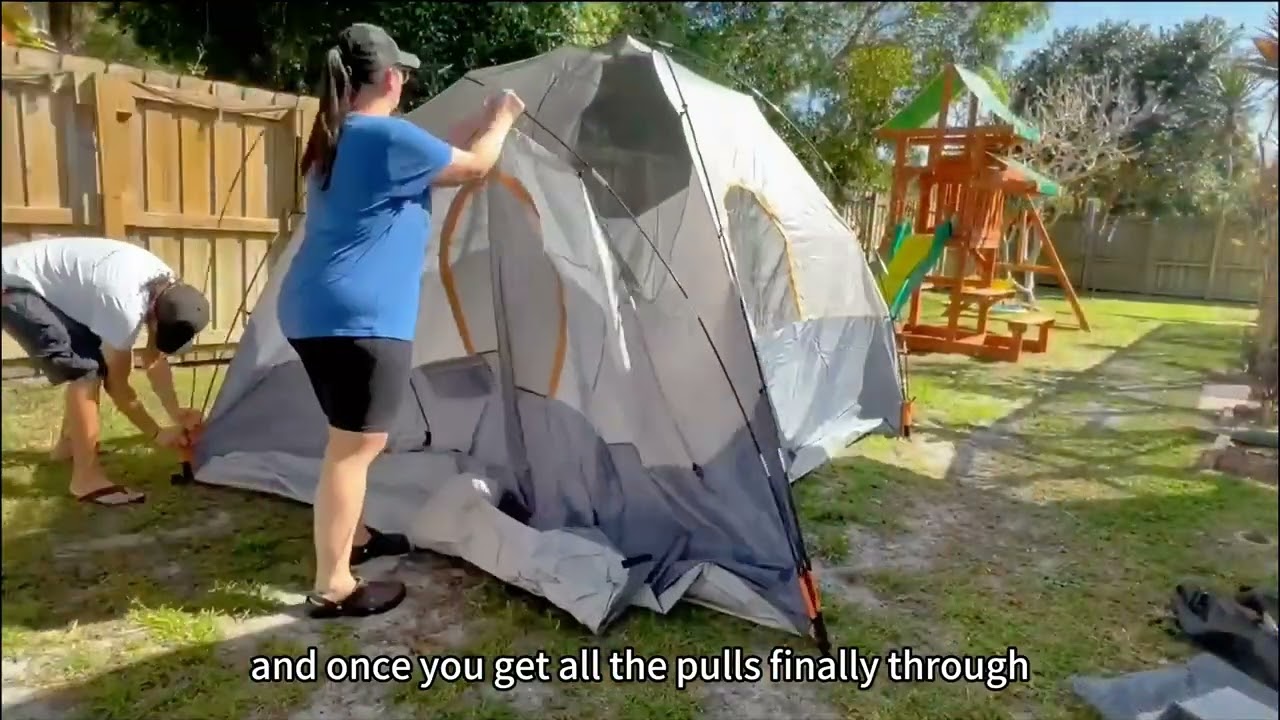 UNP Camping Tent 10 Person Family Tent Khaki