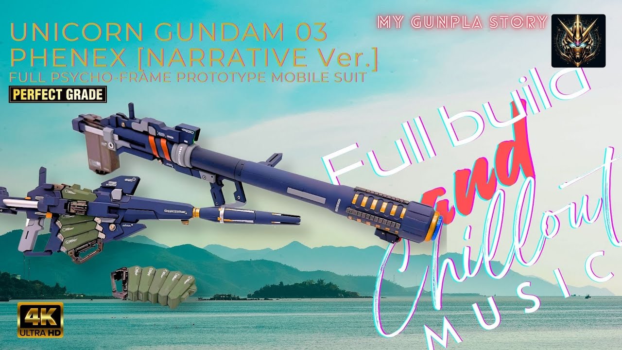 ChillOut Music and Full Build - PG Unicorn Gundam 03 Phenex : assembly of accessories | 4K |