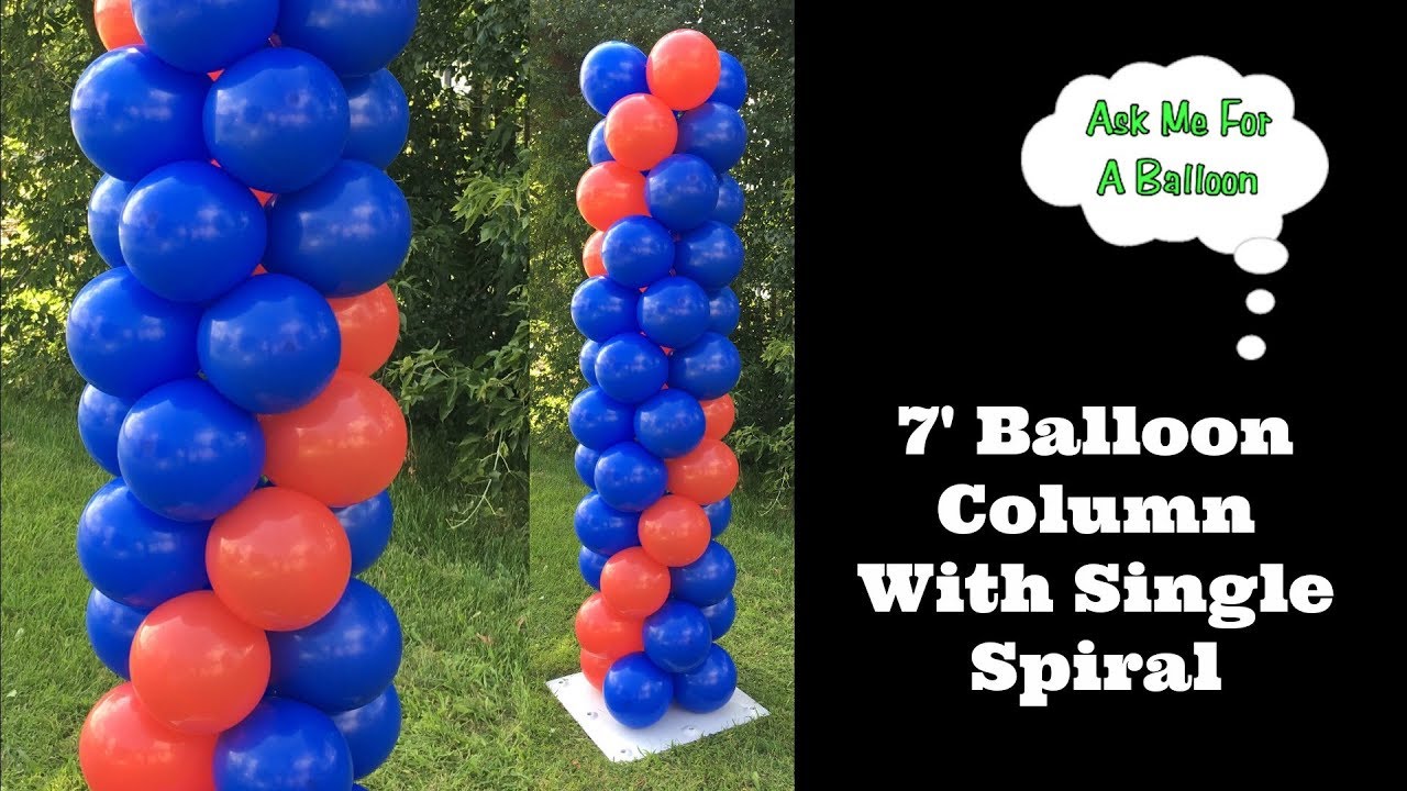7' Balloon Column With Single Spiral