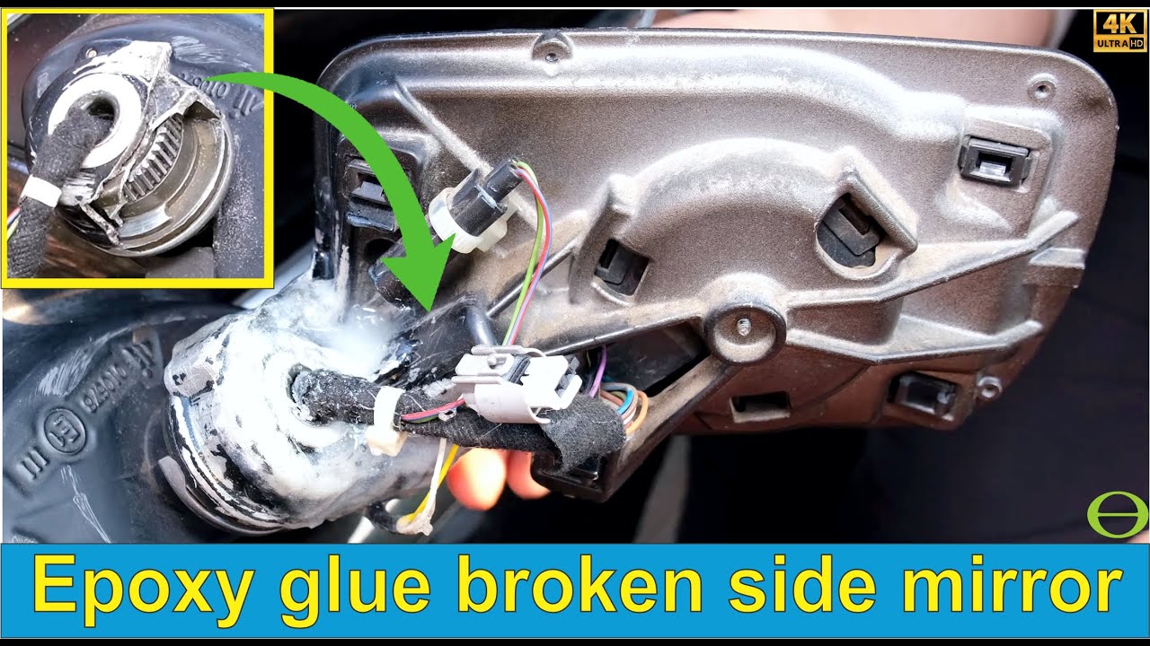 How to fix a broken side exterior mirror with epoxy - BMW