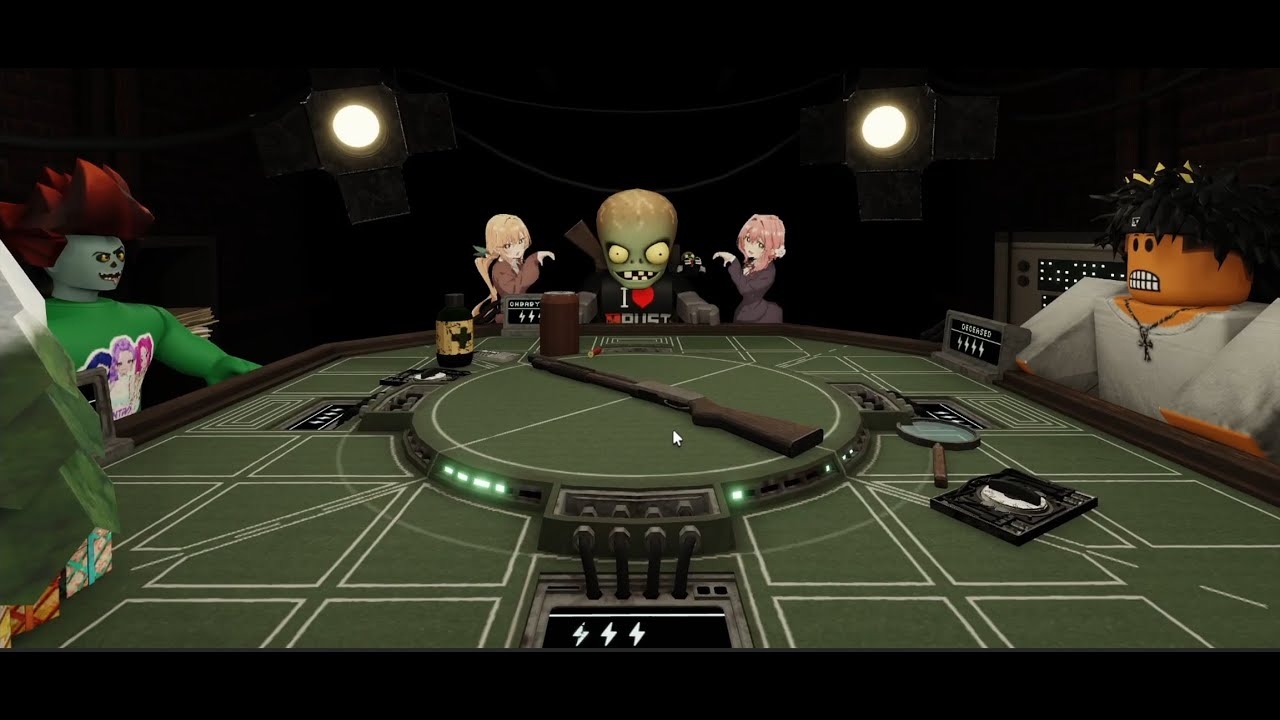Buckshot Roulette but 1 of us gets bullied the entire time