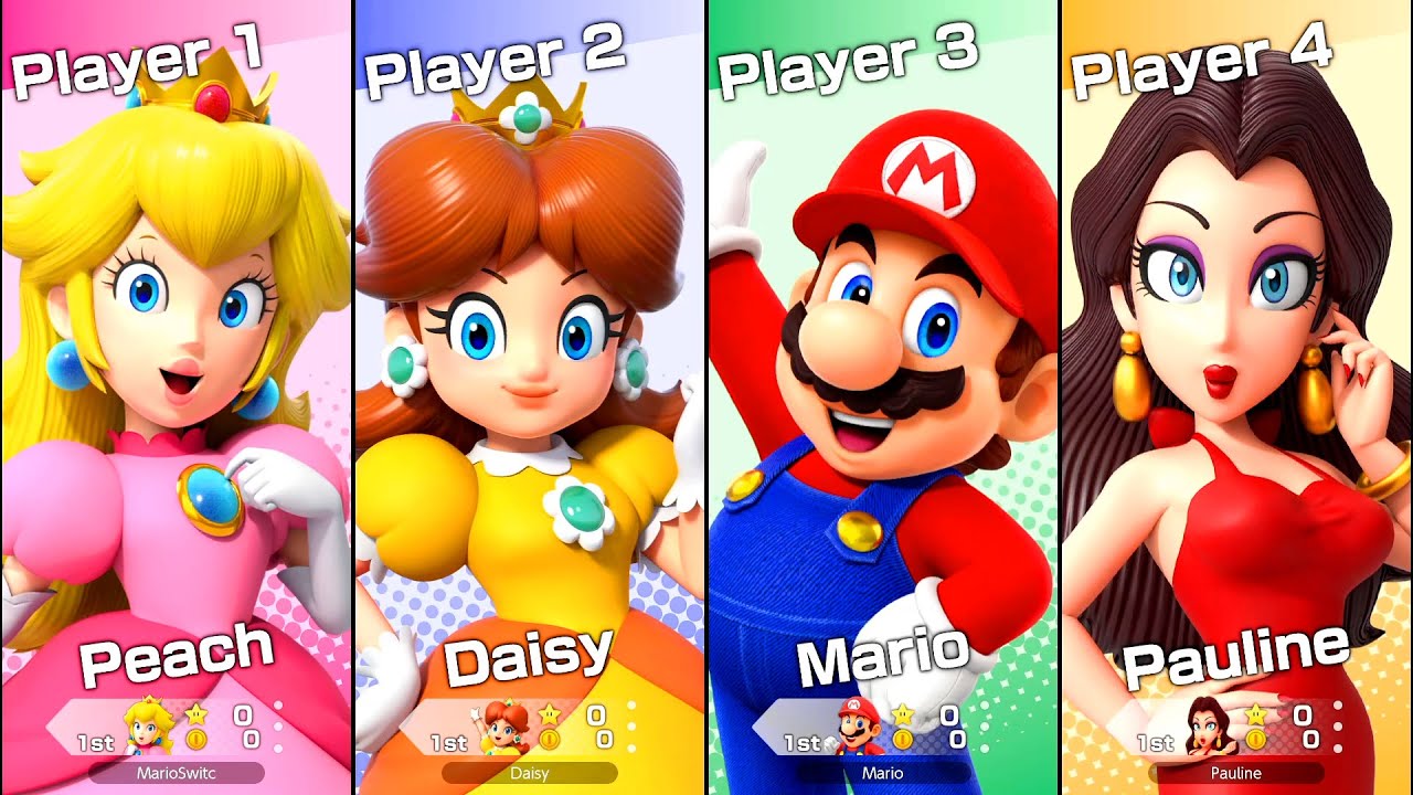 【スーパー マリオパーティ ジャンボリー】クッパ王の城プリンセス VS マリオ 4人実況