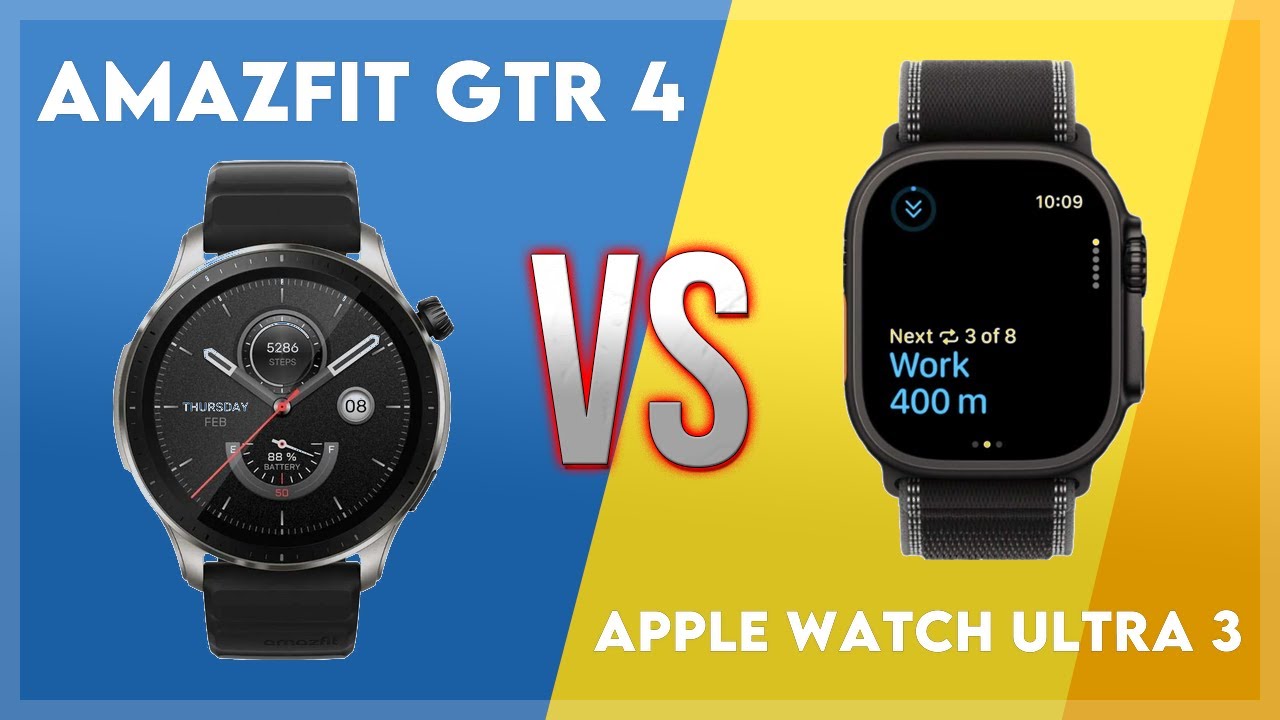 Сравнение Amazfit GTR 4 и Apple Watch Ultra 3