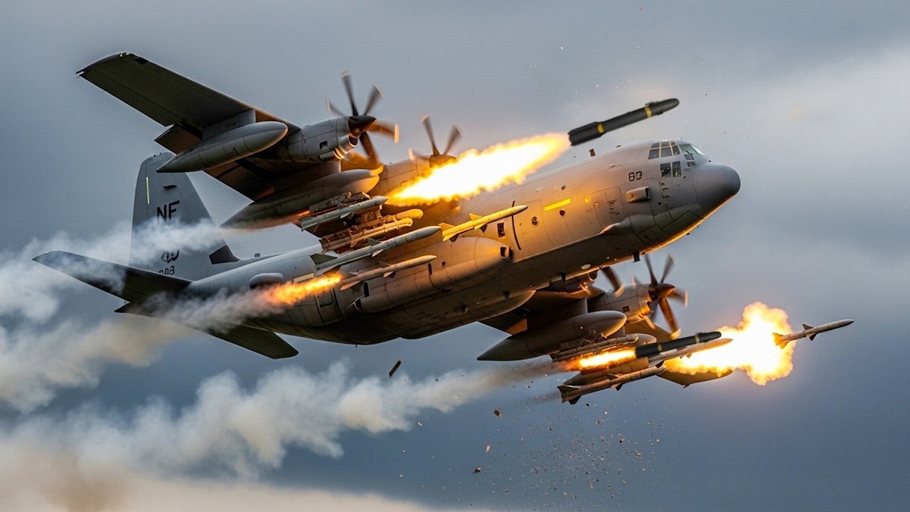 Watch This Beast! U S  KC 130J Harvest HAWK Unleashes INSANE Firepower  Hell From Above