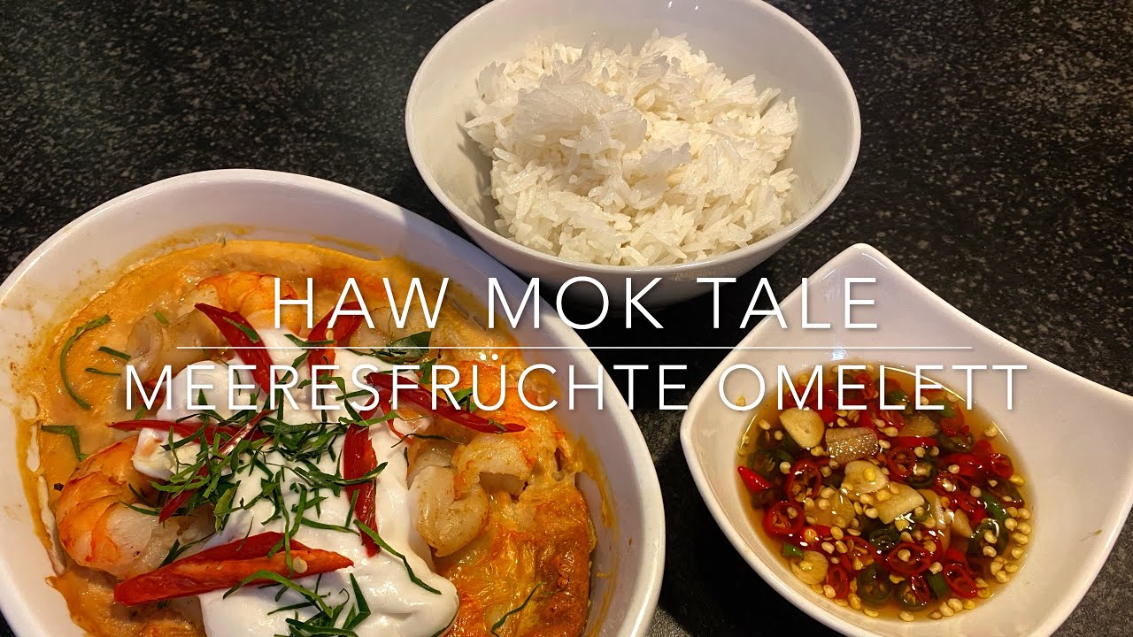 Köstliches Haw Mok Tale - Rotes Thai Curry mit Meeresfrüchten