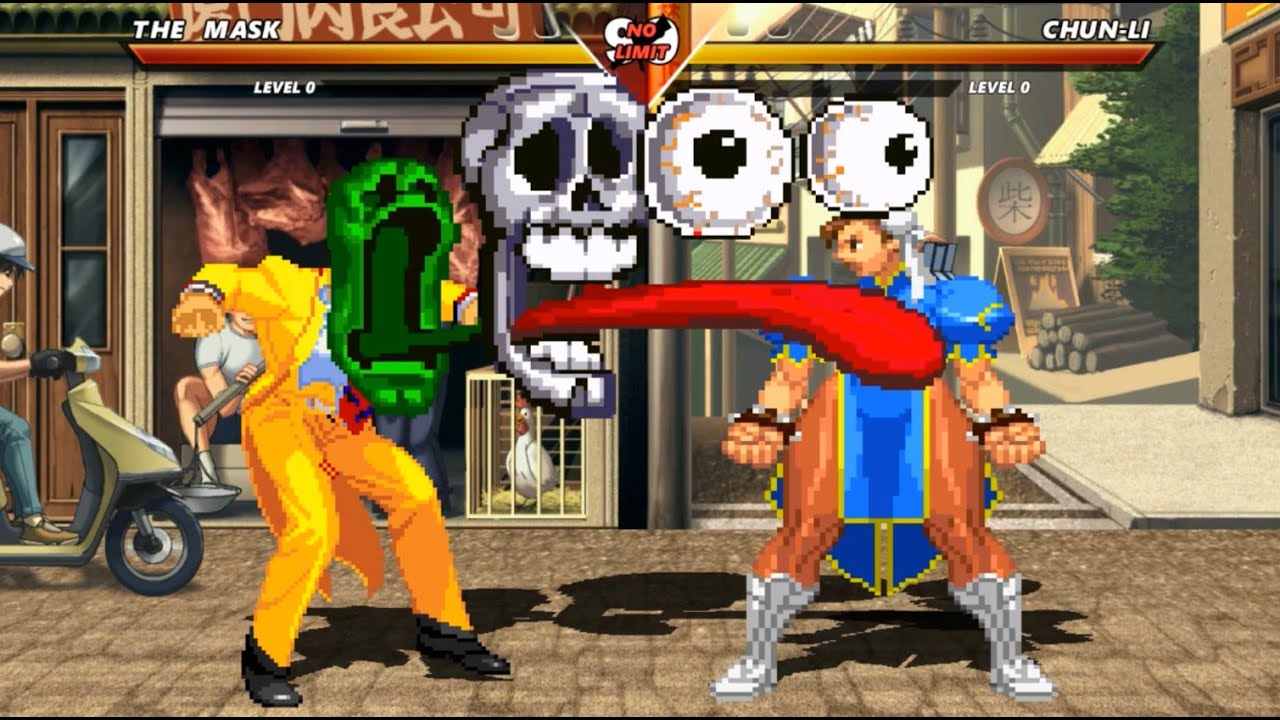 THE MASK VS CHUN LI HIGH LEVEL INSANE BATTLE