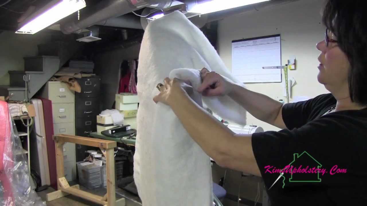 Upholstery How To Build A Headboard  Part 2 Padding Up The Headboard.mov