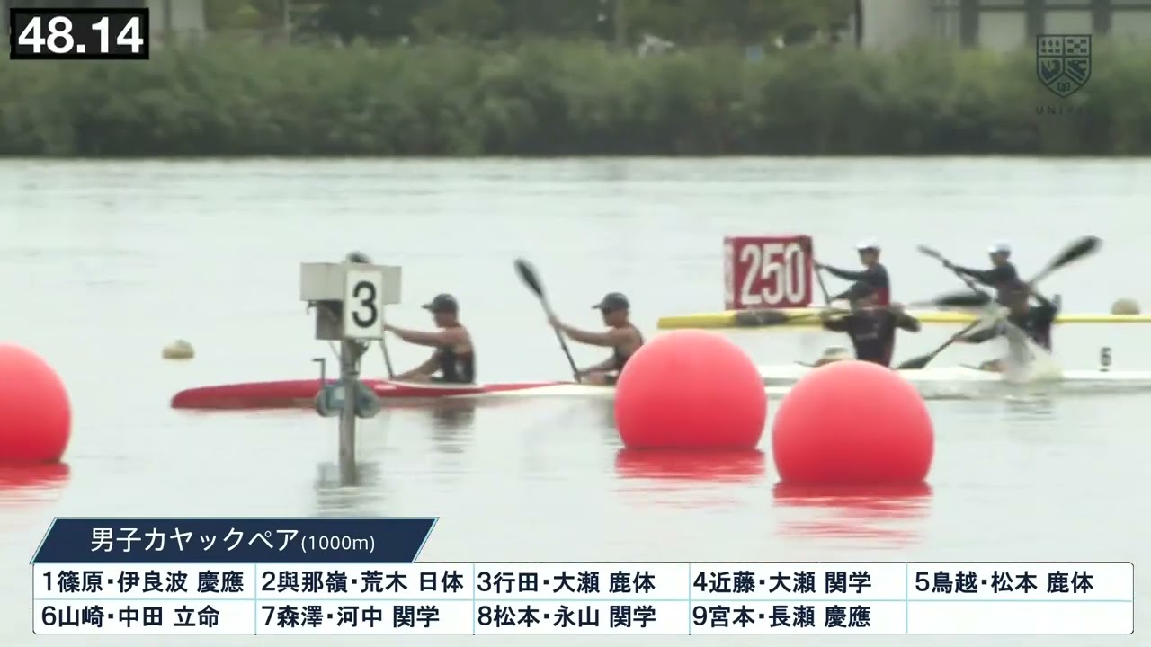 第60回全日本学生カヌースプリント選手権大会 : 2024年8月29日 : 500m:1000m決勝