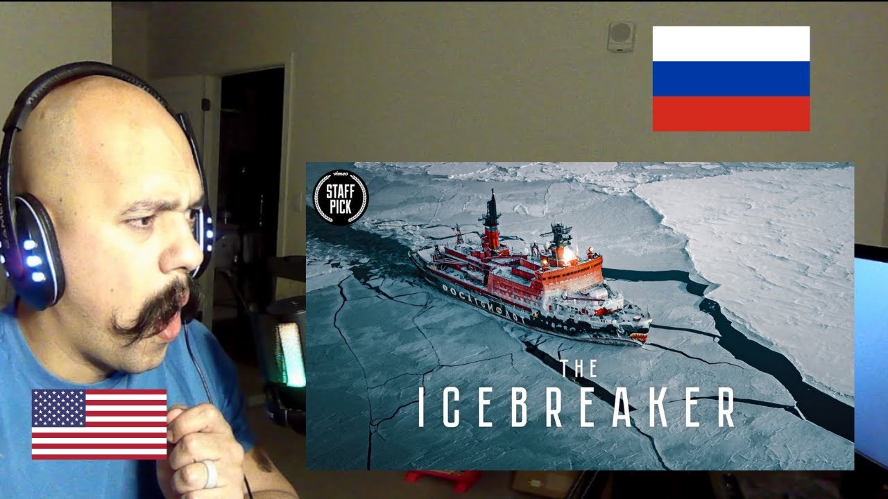 75 000 h p The Biggest Nuclear Icebreaker | American reacts To Russian Invention
