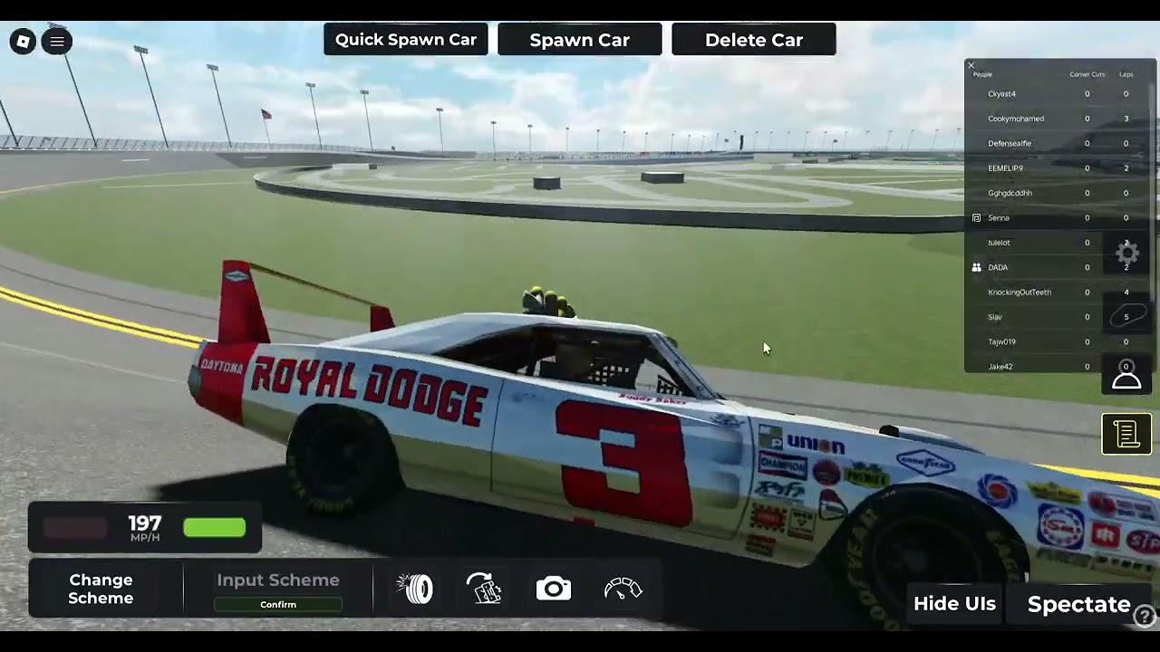 Roblox: New Video - Part 16 Of Racing Daytona Nascar Cars in 'Just Daytona'