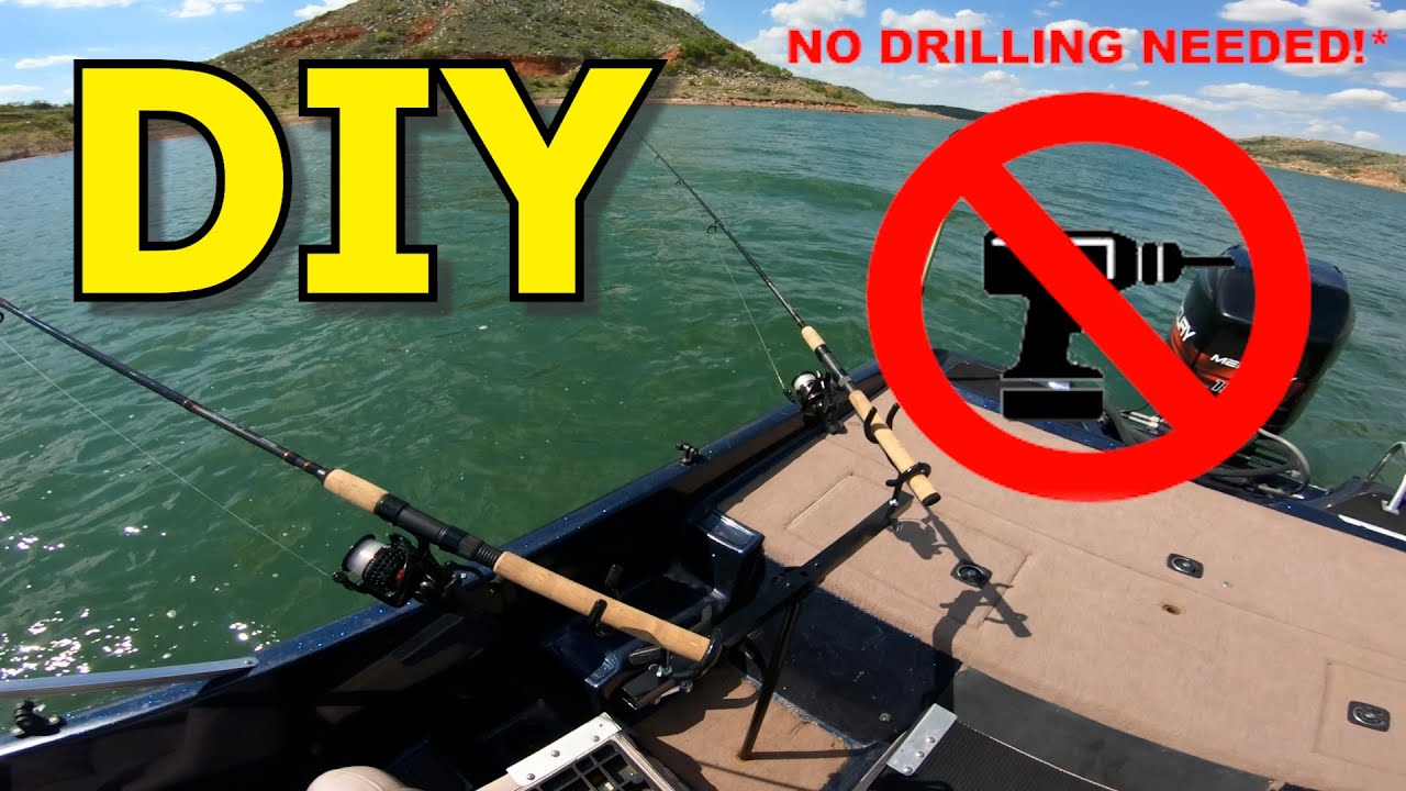 Making HOMEMADE FISHING ROD HOLDERS For BOAT (DIY/NO DRILLING)